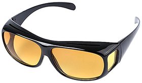 HD Wrap Night Vision NV Glasses In Best Price Yellow Color Glasses Real Night Driving Glasses Pack Of 1 (AS PER SEEN ON TV)