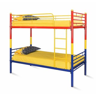 Kids Bunk Beds Single Size Metal, Multi Colored Metal Bunk Beds