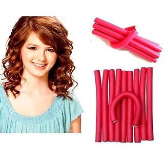 Buy Imported 10 pieces self holding Hair Curling Flexi rods Magic Air Hair  Roller Curler Bendy Magic Styling Hair Sticks hair pin Online - Get 69% Off