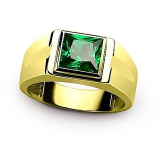 Buy Emerald Stone 6.25 Ratti Gemstone Gold Plated Ring Lab certified Unheated Precious Panna Stone Ring CEYLONMINE Online Get 79 Off