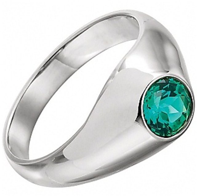 Mens Asscher cut Colombian Emerald Sterling Silver Ring – Jewelry by Artwark
