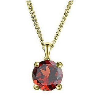                       Precious Stone Gomed pendant gold Plated Pendant 5.25 Ratti gomed/ garnet stone Pendant By Ceylonmine                                              