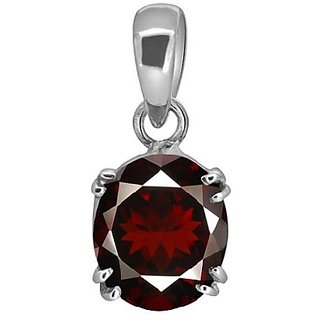                       Ceylonmine - 5.75 Carat garnet pendant natural & original gemstone hessonite silvre Plated Pendant For Astrological Purpose                                              