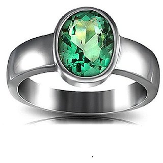                       Natural Emerald Stone Ring Original 7.25 Ratti Certified Loose Precious Panna Gemstone Ring BY CEYLONMINE                                              