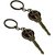 Stylewell(Set Of 2)  Automobile Key Shape Metallic Toy Key Ring/Keychain For Toyota Cars