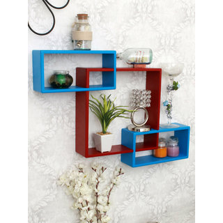 Home Sparkle MDF Mozaic Shelf For Wall Dcor -Suitable For Living Room/Bed Room (Designed By Craftsman)