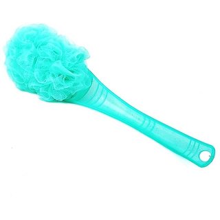                      FOXSTON Long Handle Bath Body Brush Loofah Sponge Nylon Mesh Scrubber Shower Pouf for Men and Women, 35 Gram, Pack of 1                                              