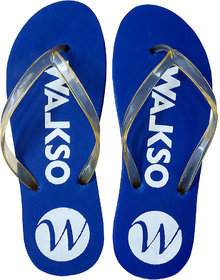 Walkso Blue  Black Daily Slippers Women