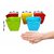 ShopMeFast Plastic Diamond Pot Set, Plastic Flower Pots, Plastic Plant Containers Set (4 inches, Multicolored, 5 Pieces)