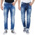 Right Fit Men's Indigo Cotton Stretchable Skinny Fit Jeans (Pack of 2)