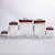 G-Pet Diamonds  Jars Plastic Container Brown Cap  (Set Of 15) 1800ml 3, 1200ml  3, 450ml 3, 200ml 3, 50ml 3