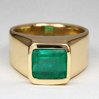                       Natural Emerald Ring with Natural Panna Stone Lab Certified  Astrological                                              