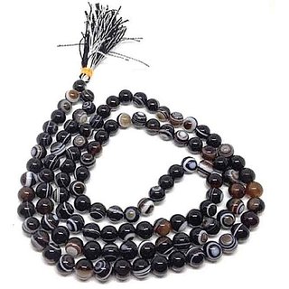                       Ceylonmine - Natural Sulemani mala original gemstone beads agate mala                                              