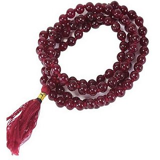                       Red sulemani mala original beads mala natural & unheated beads mala by Ceylonmine                                              