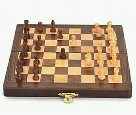 Metalcrafts wooden chess board, folding, intelligent indoor game, good for gifting, 30 cm (12)