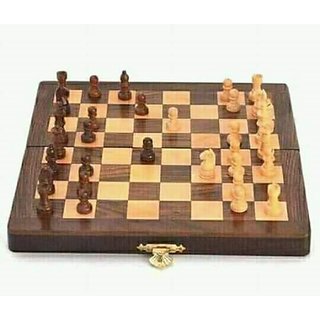 Metalcrafts wooden chess board, folding, intelligent indoor game, good for gifting, 30 cm (12)