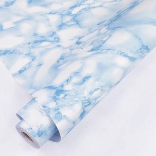                       Jaamso Royals Marble Contact Paper Granite Waterproof Self Adhesive Removable Contact Paper for Countertop Furniture Wallpaper Shelf Paper Adhesive White Wallpaper (100  45 CM)                                              