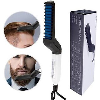Hair Styler For Men Electric Beard Straightener Massage Hair Comb Beard Care Comb Multifunctional Curly Hair Straightening Comb Curler For Diy