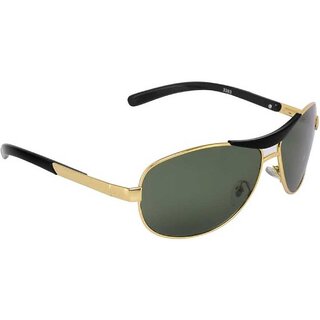 Buy Adam Jones Glass Lens Golden Green Rectangular Polarized Sun glasses  for Men Online - Get 80% Off