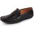 Lakhani Men Black Slip On Formal Loafers