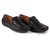 Lakhani Men Black Slip On Formal Loafers
