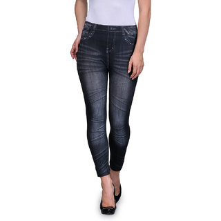 ENAA FASHION Women  Girls Stretchable Jeggings in Denim Look (Pack Of 1)