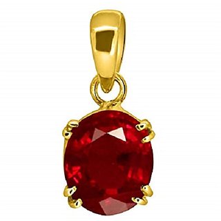 Ruby Pendant 6.25 Carat Natural Original Stone Manik Gold Plated pendant By CEYLONMINE Ruby Pendant 6.25 Carat Natural Original Stone Manik Gold Plated pendant By CEYLONMINE