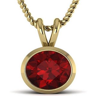                       Original Stone Ruby 5.25 Carat Stone Gold Plated Pendant By CEYLONMINE                                              