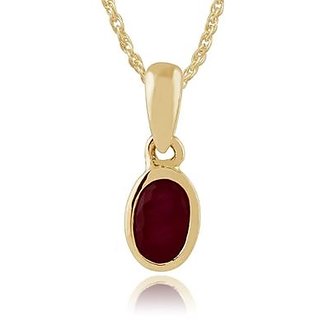                       Original Stone Ruby 5.25 RAtti Stone Gold Plated Pendant By CEYLONMINE                                              