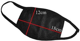 3 Pis Unisex Black Anti Dust Pollution Cotton Polyester Bland Mouth Nose Mask Respirator Face Masks Riding Gear