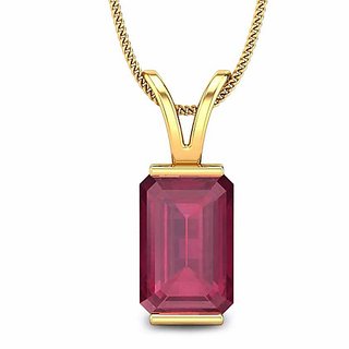 Lab Certified Ruby Gold Plated Pendant For Astrological Purpose BY CEYLONMINE Lab Certified Ruby Gold Plated Pendant For Astrological Purpose BY CEYLONMINE