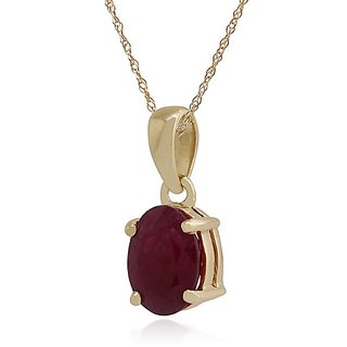                       Unheated  Untreated stone Ruby 5.25 Ratti Precious Stone Pendant Gold Plated By CEYLONMINE                                              