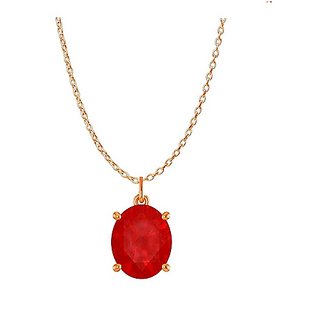 Ruby/Manik Stone 5.25 Ratti Pendant Certified MAnik Pendant For Unisex BY CEYLONMINE Ruby/Manik Stone 5.25 Ratti Pendant Certified MAnik Pendant For Unisex BY CEYLONMINE