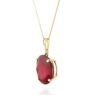                       Original Stone Ruby 5.25 RAtti Stone Gold Plated Pendant By CEYLONMINE                                              