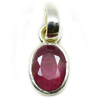 Ruby Pendant 6.25 Carat Natural Original Stone Manik Silver Plated pendant By CEYLONMINE Ruby Pendant 6.25 Carat Natural Original Stone Manik Silver Plated pendant By CEYLONMINE