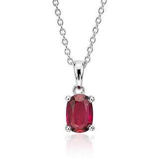 Original Stone Ruby 5.25 RAtti Stone Silver Plated Pendant By CEYLONMINE Original Stone Ruby 5.25 RAtti Stone Silver Plated Pendant By CEYLONMINE