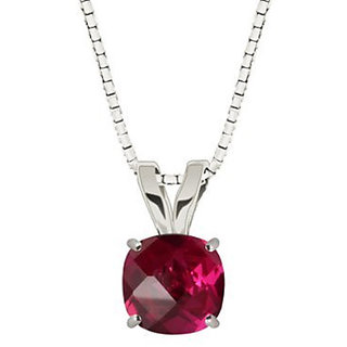                       Original Stone Ruby 5.25 RAtti Stone Silver Plated Pendant By CEYLONMINE                                              