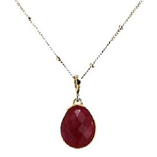 Original Stone Ruby 5.25 RAtti Stone Silver Plated Pendant By CEYLONMINE Original Stone Ruby 5.25 RAtti Stone Silver Plated Pendant By CEYLONMINE