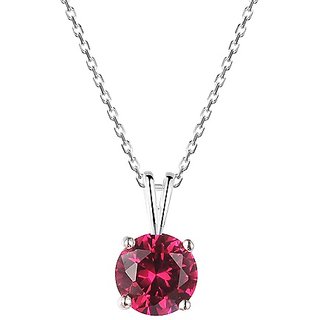 Unheated Untreated stone Ruby 5.25 Ratti Precious Stone Pendant Silver Plated By CEYLONMINE Unheated Untreated stone Ruby 5.25 Ratti Precious Stone Pendant Silver Plated By CEYLONMINE
