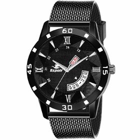 Espoir Analogue Black Dial Day and Date Boy's and Men's Watch - Kane0507