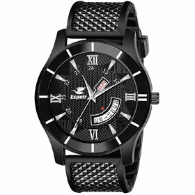 Espoir Analogue Black Dial Day and Date Boy's and Men's Watch - Bumrah0507
