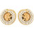 Voylla Shimmering CZ Studded Round Earrings