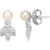 Voylla Sparkling Silver & Diamond Stud Earrings