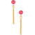 Voylla FLIRTY PINK DANGLER EARRINGS WITH GOLDEN TASSELS
