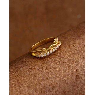 Voylla Yellow Gold Plated Finger Ring