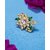 Voylla Artistic Gold-Plated Corolla Floral Statement Ring
