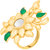 Voylla Artistic Gold-Plated Corolla Floral Statement Ring