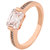 Voylla Emerald Cut Gem Adorned Ring
