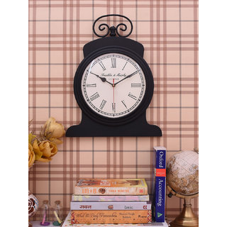 Home Sparkle Vintage Style Wall Clock Suitable For Bedroom/Living Room Dcor/Gifting Purpose( Black )