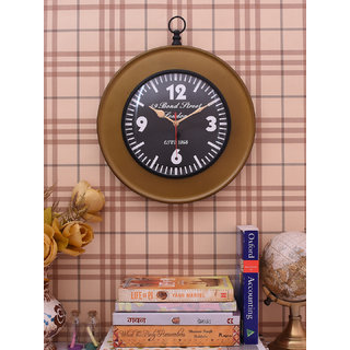 Home Sparkle Vintage Style Wall Clock Suitable For Bedroom/Living Room Dcor/Gifting Purpose( Golden )